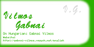 vilmos gabnai business card